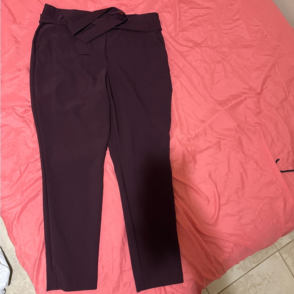 New York & Company Women's Dark Purple Ankle Pants
